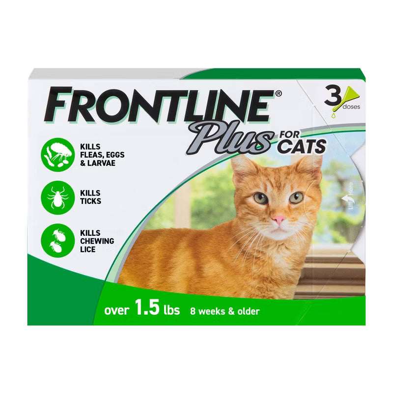 Flea & Tick Treatment for Cats and Kittens – 3 Doses, 8 Weeks and Older
