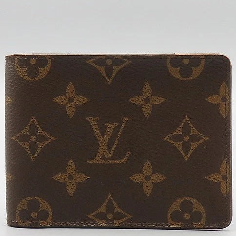 Men's Slim Monogram Canvas Wallet – Compact Everyday Card Holder