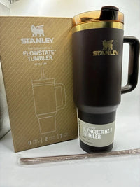 40 oz Insulated Stainless Steel Tumbler with FlowState Lid – Chocolate Gold