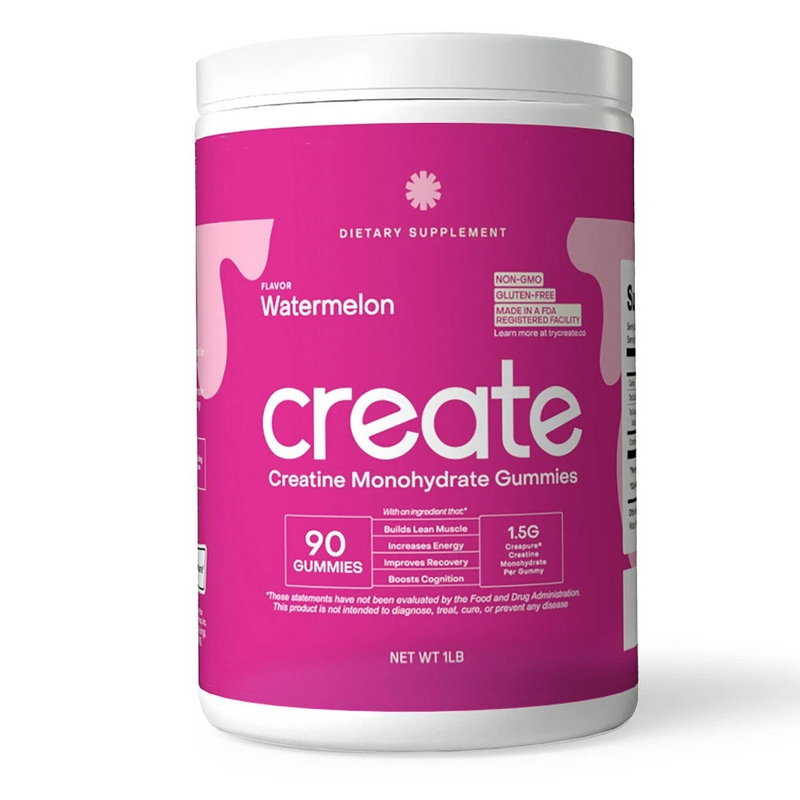 Creatine Monohydrate Gummies – Watermelon Flavor, 90 Gummies, 30 Servings