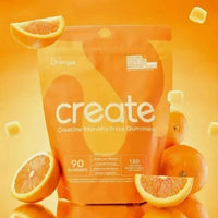 Creatine Monohydrate Gummies for Men & Women, Orange Flavor, 90 Count