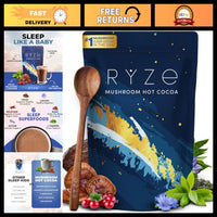 Mushroom Hot Cocoa Sleep Powder with Melatonin & Reishi – Vegan, 20 Servings