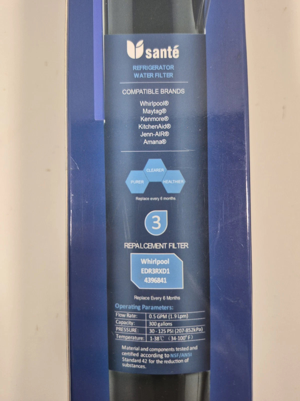Refrigerator Water Filter Replacement – Ice and Drinking Water Filter, Model EDR4RXD1