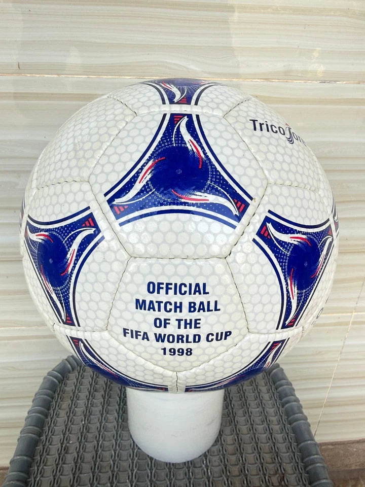 1998 World Cup Tricolor Leather Soccer Ball – Size 5 Football Collectible