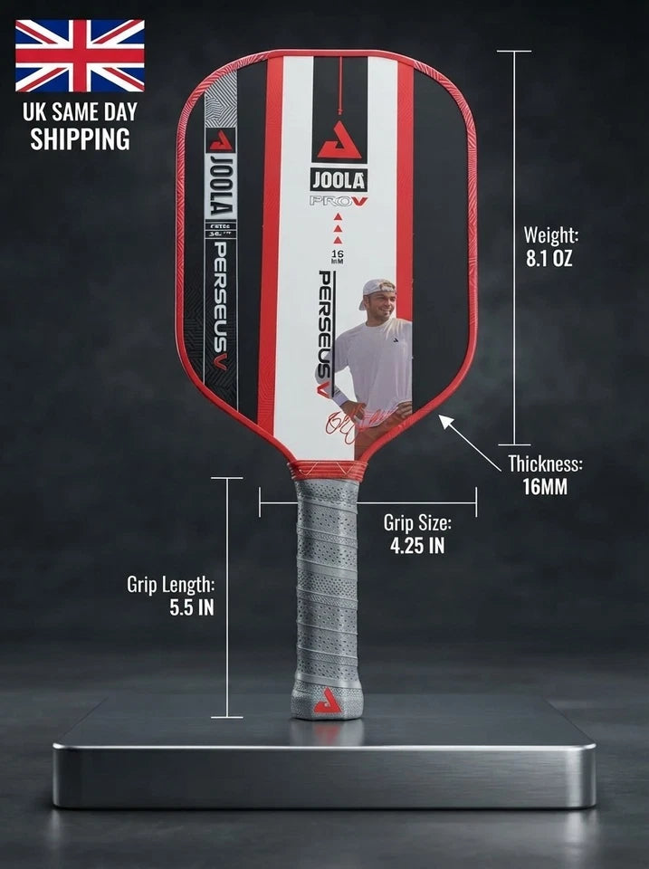 16mm Red Carbon Fiber Pickleball Paddle – USAP Approved, New Sealed