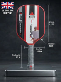 16mm Red Carbon Fiber Pickleball Paddle – USAP Approved, New Sealed