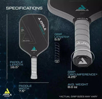 16mm Black Carbon Fiber Pickleball Paddle – Textured Surface for Control and Power