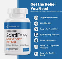 Sciatic Nerve Support Supplement – AlphaPalm, Pea Extract & B Vitamins, 120 Capsules