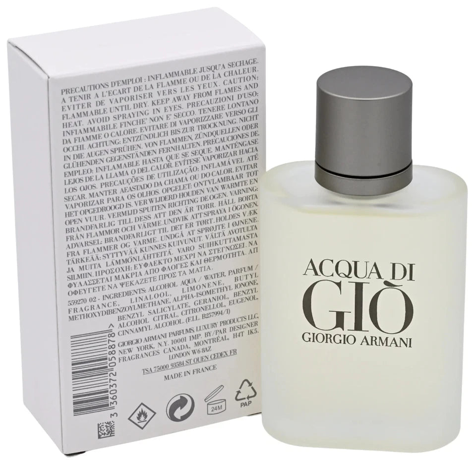 Acqua Di Gio Eau de Toilette Spray for Men – Classic Cologne – 100 ml (3.4 fl oz)