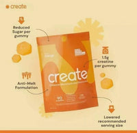 Creatine Monohydrate Gummies for Men & Women, Orange Flavor, 90 Count