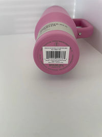 40oz Pink Floral Insulated Stainless Steel Tumbler with Handle, Lid and Straw – New in Box