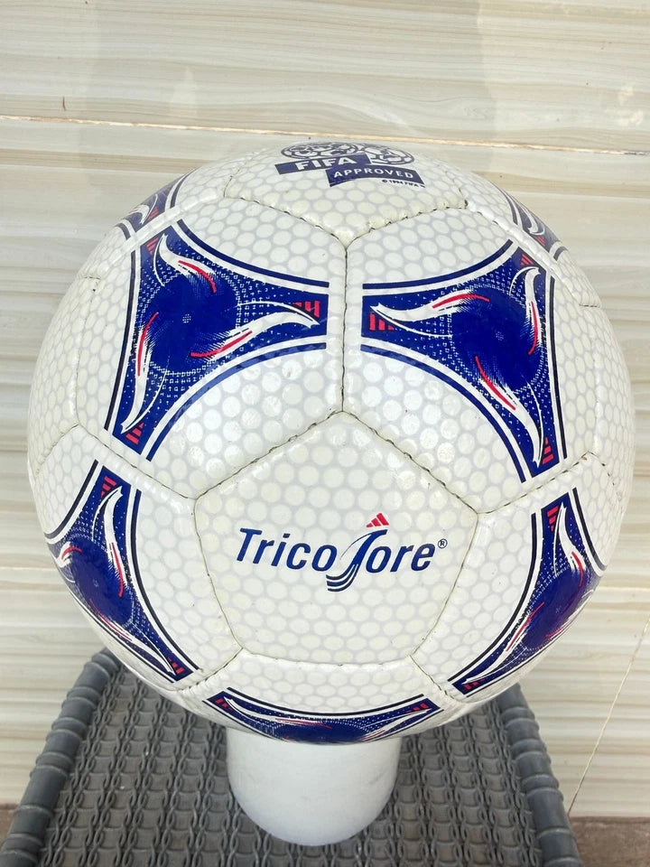 1998 World Cup Tricolor Leather Soccer Ball – Size 5 Football Collectible