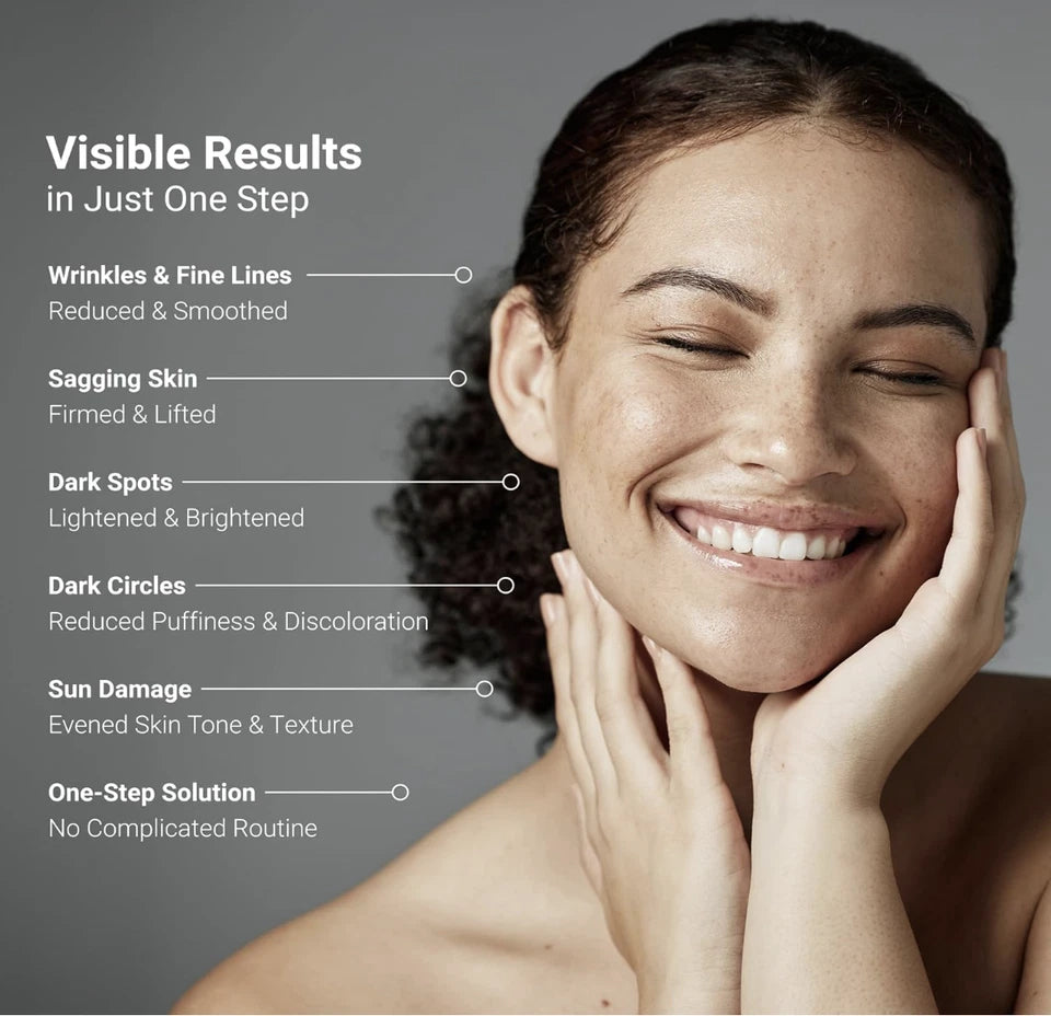 All-in-One Anti-Aging Facial Treatment for Firming, Hydration & Smooth-Looking Skin – 2.54 oz