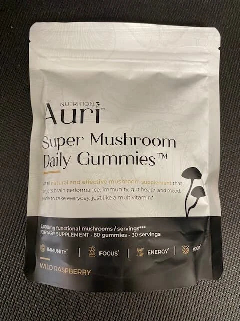 Super Mushroom Daily Gummies, 12 Mushroom Blend with Chaga, 60 Count