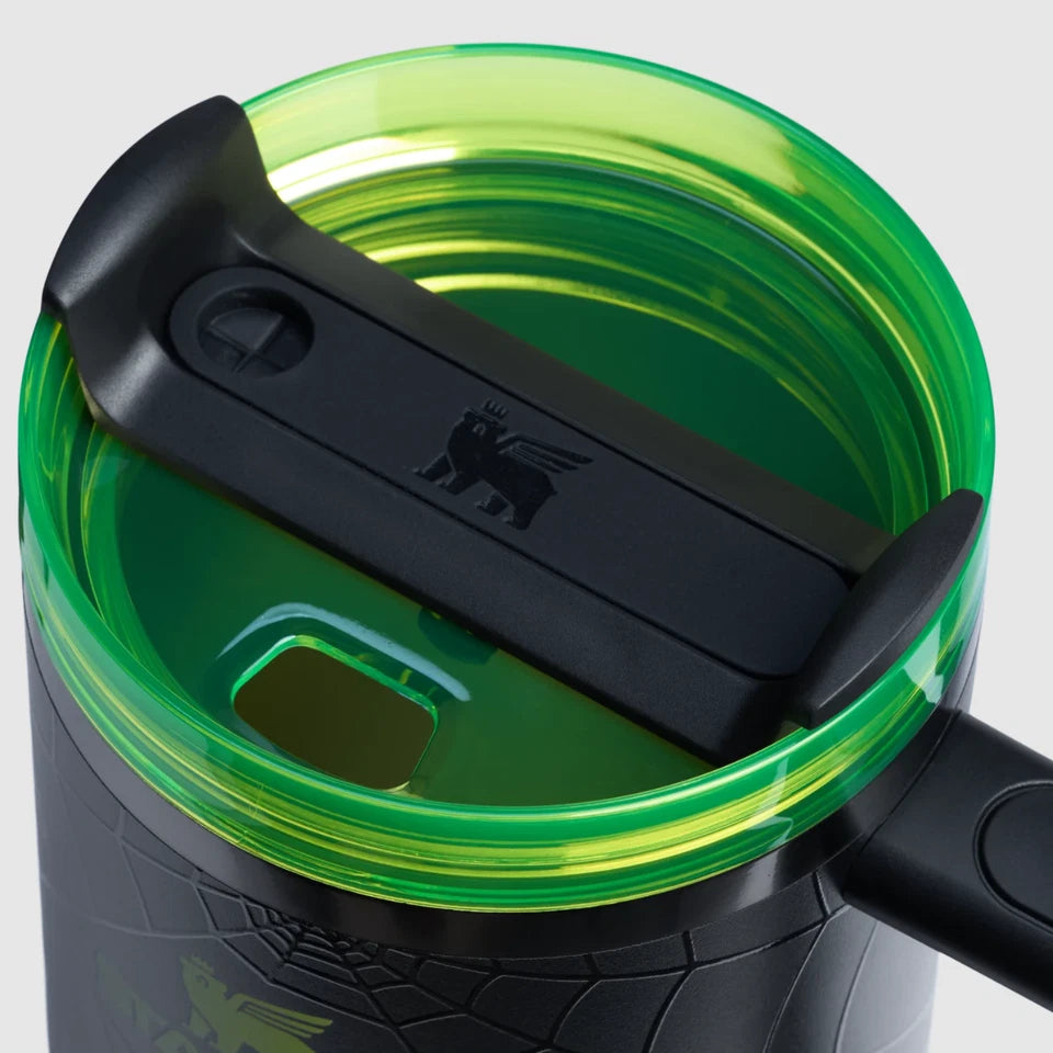 40 oz Black Insulated Stainless Steel Tumbler with FlowState Lid and Straw
