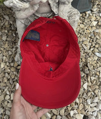 Men's Red Cotton Chino Baseball Cap – Classic Adjustable One Size Hat
