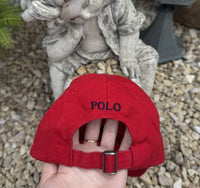 Men's Red Cotton Chino Baseball Cap – Classic Adjustable One Size Hat