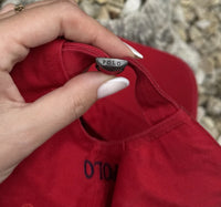 Men's Red Cotton Chino Baseball Cap – Classic Adjustable One Size Hat