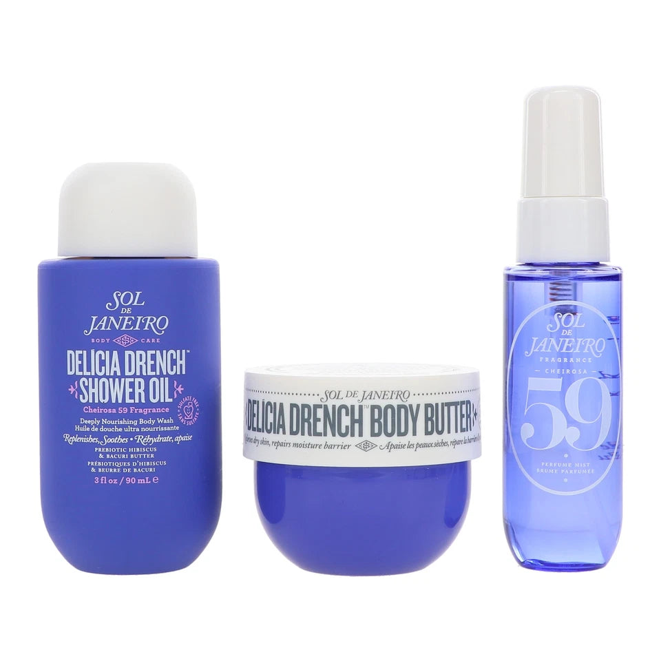 Delícia Drench Body Care Gift Set – Hydrating Skincare Travel Kit