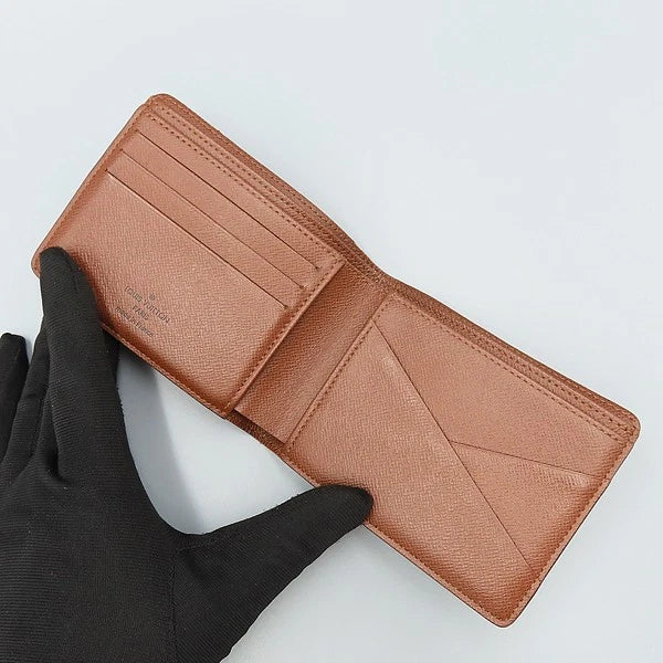 Men's Slim Monogram Canvas Wallet – Compact Everyday Card Holder