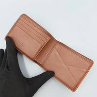 Men's Slim Monogram Canvas Wallet – Compact Everyday Card Holder