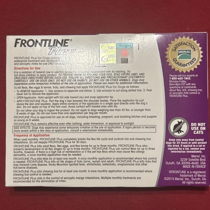 Flea and Tick Treatment for Large Dogs 45–88 lbs, 6 Doses, 6-Month Supply