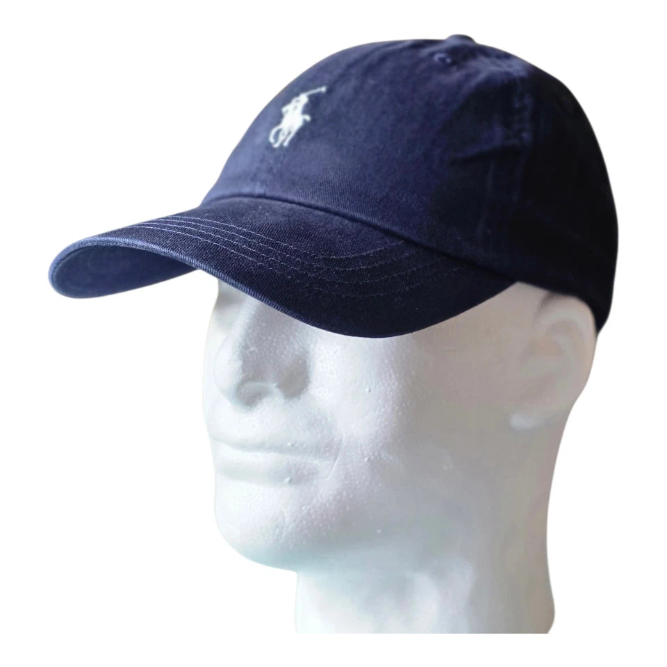 Men's Navy Blue Cotton Chino Baseball Cap – Adjustable One Size