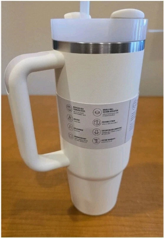 30 oz Cream Insulated Stainless Steel Tumbler with FlowState Lid