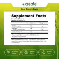 Creatine Monohydrate Gummies for Men & Women, Sour Green Apple, 90 Count