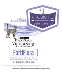 Feline Probiotic Nutritional Supplement for Cats, Digestive Support, 30 Sachets