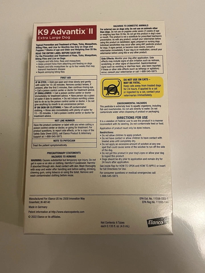 Flea, Tick & Mosquito Prevention for Dogs 21–55 lbs, 6 Monthly Doses