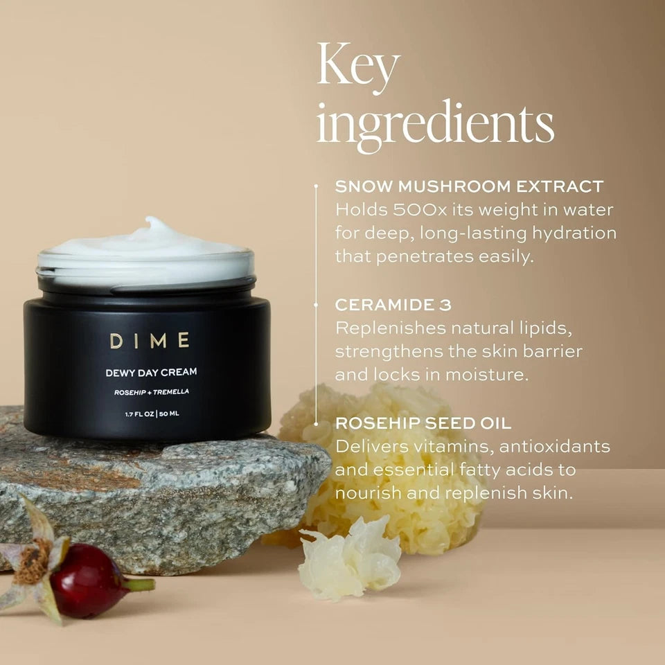 Dewy Day Face Moisturizer with Rosehip Oil – Hydrating Morning Face Cream