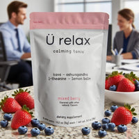 Calming Tonic Powder Drink Mix – Mixed Berry Flavor, Relaxation Supplement, 15 Packets