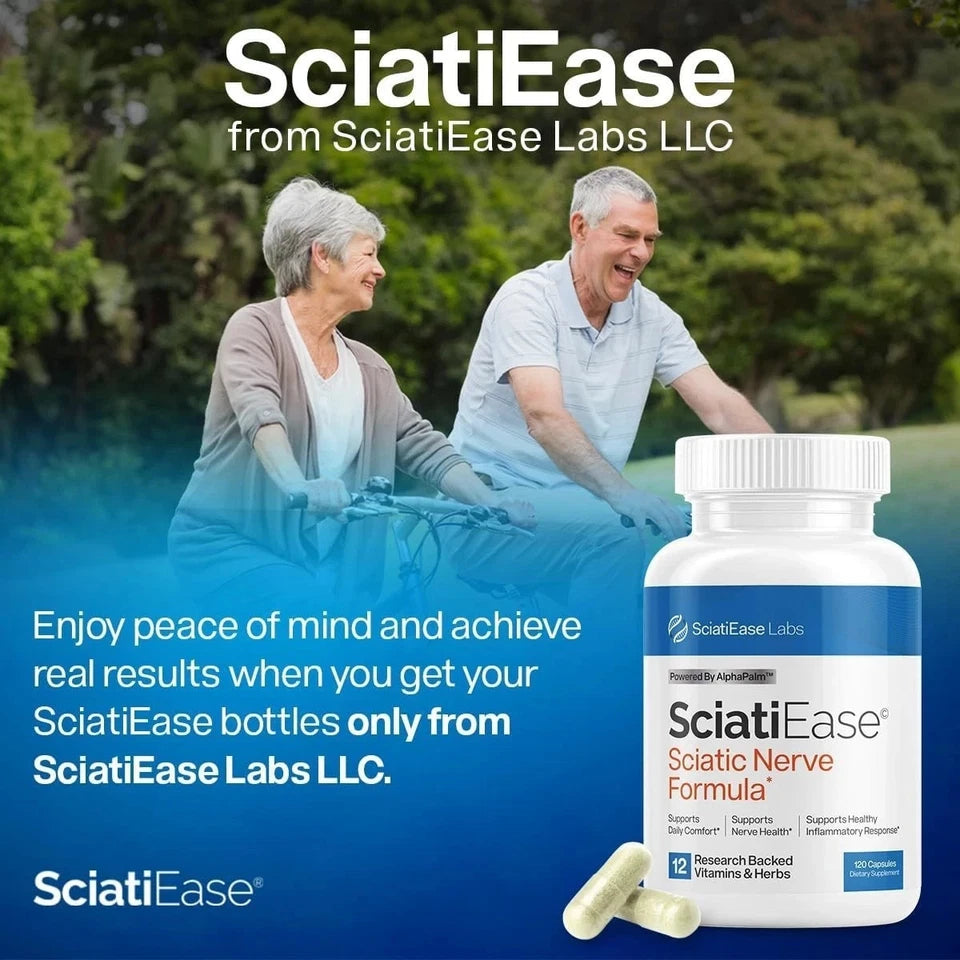 Sciatic Nerve Support Capsules with AlphaPalm, Pea Extract, B Vitamins & Alpha-Lipoic Acid – 120 Capsules